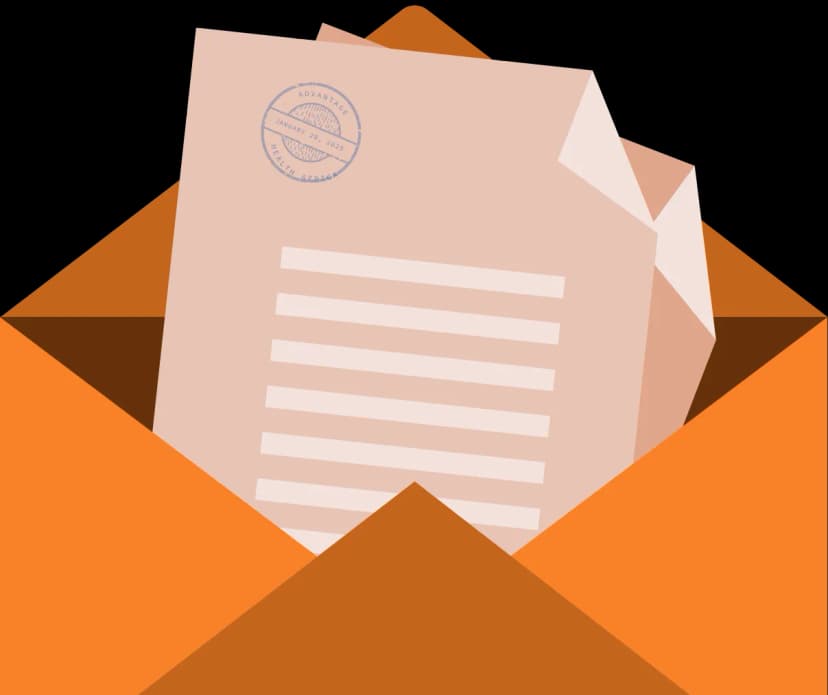 Envelope illustration for contacting Advantage Health Africa